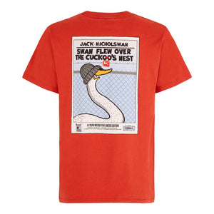 Swan Flew Artist T-Shirt Tango Red