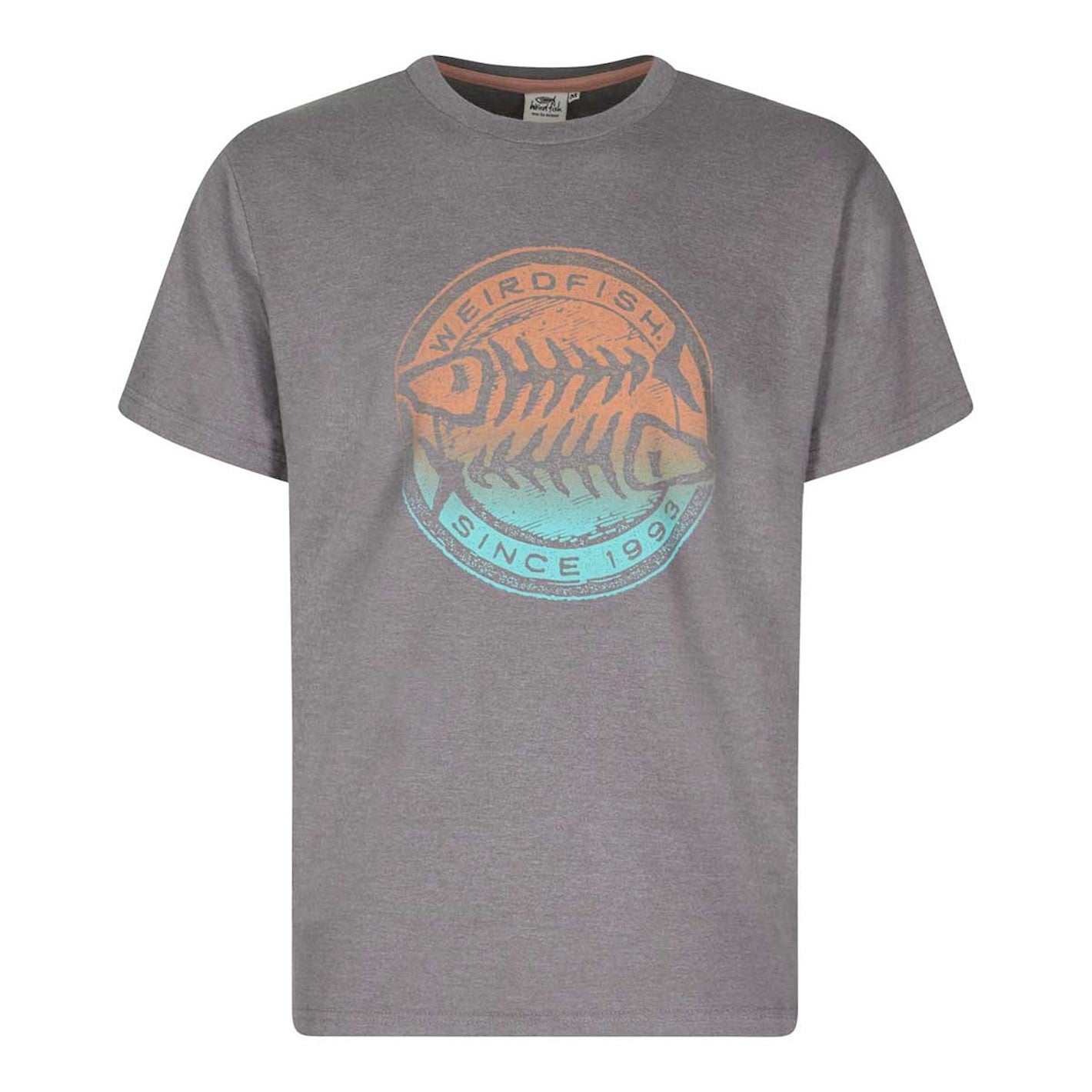 Gradient Bones Graphic Print T-Shirt Pewter Marl