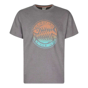 Gradient Bones Graphic Print T-Shirt Pewter Marl