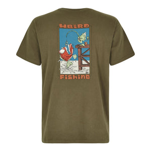 Weird Fishing Artist T-Shirt Khaki Green