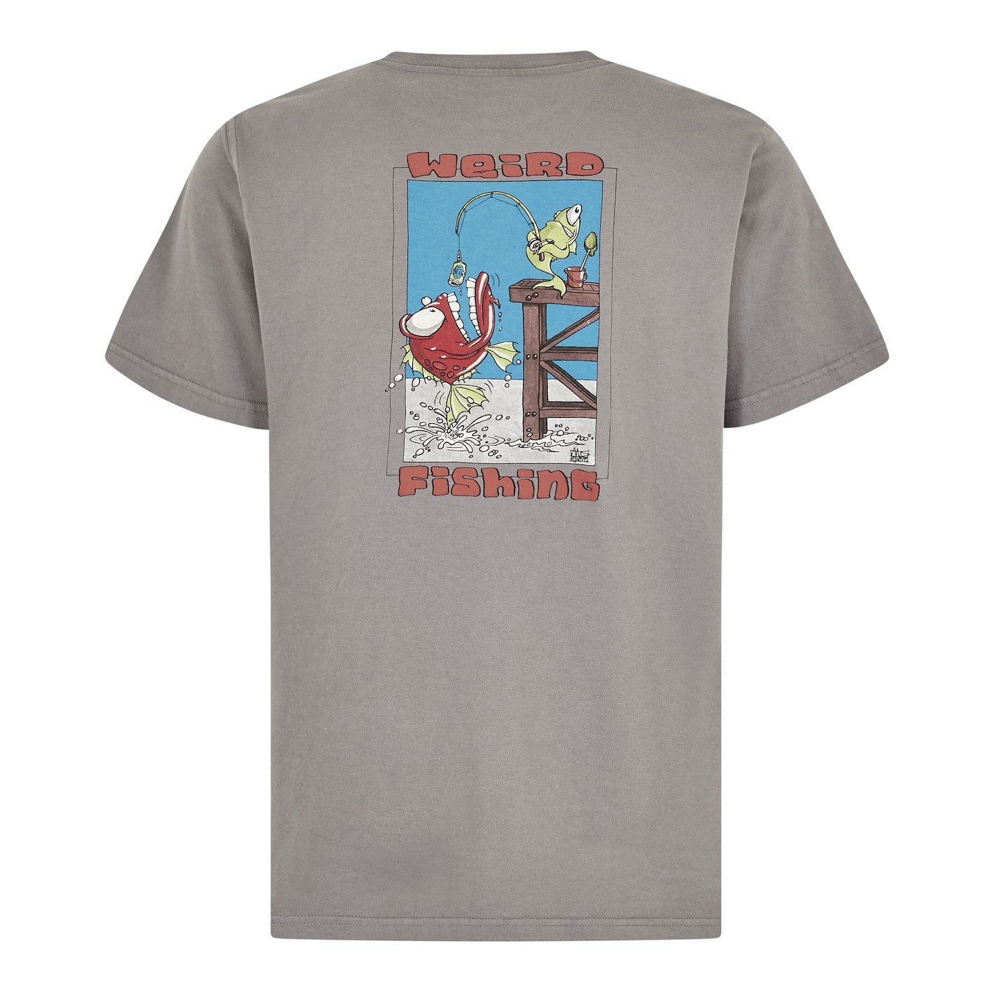 Weird Fishing Artist T-Shirt Steel Grey