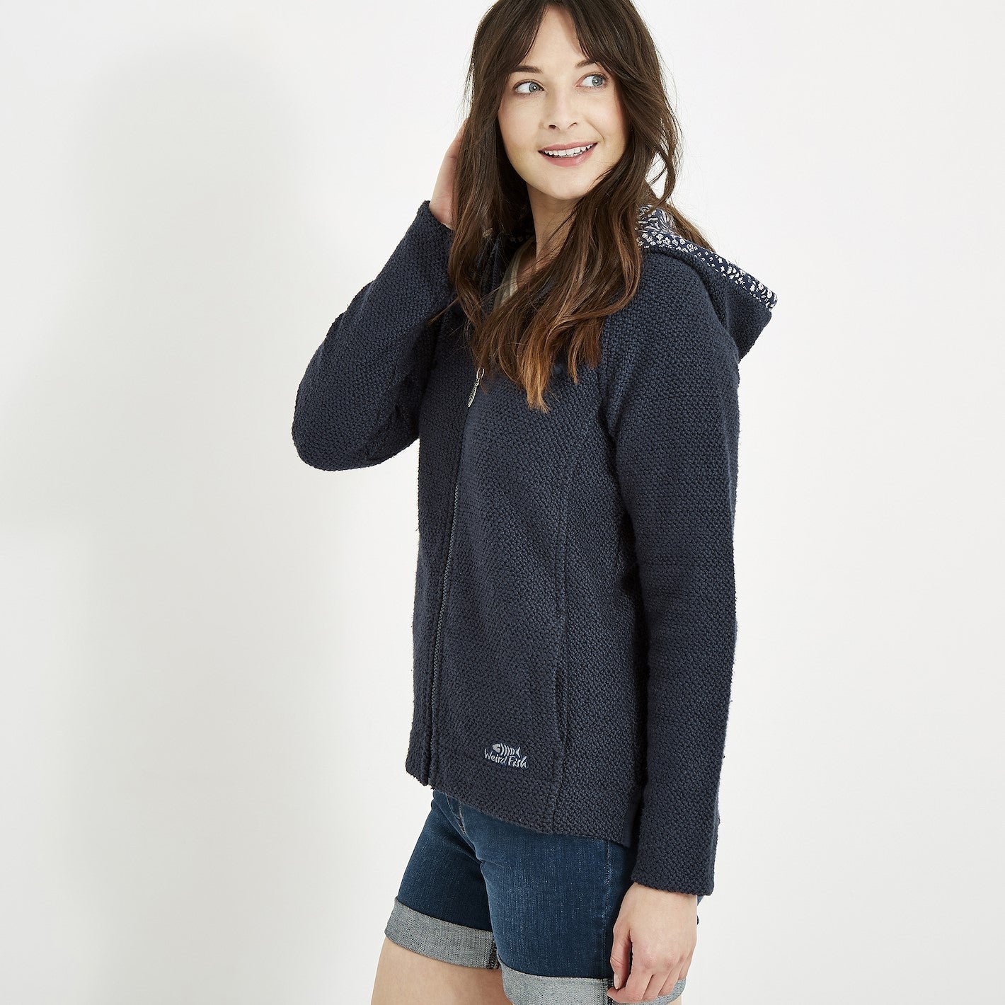 Tansy Classic Macaroni Hoodie Dark Navy