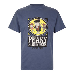 Peaky Flounders Artist T-Shirt Blue Indigo