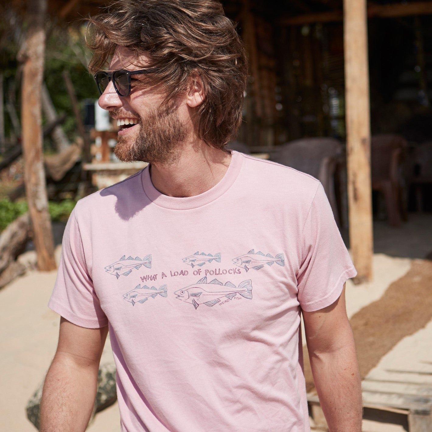 Pollock Organic Cotton Graphic T-Shirt Desert Rose