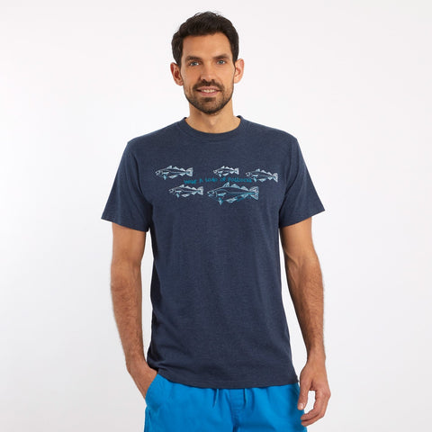 Pollock Organic Cotton Graphic T-Shirt Navy