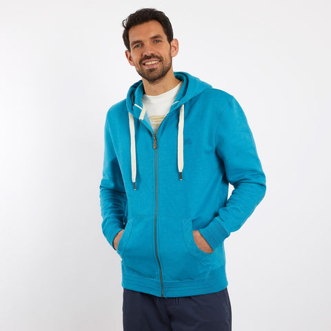 Bruno Branded Full Zip Hoodie Pagoda Blue