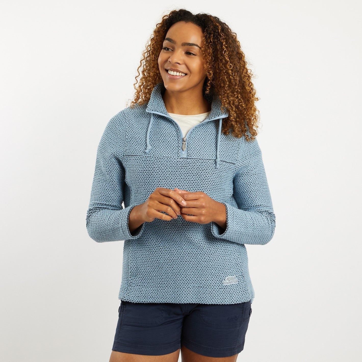 Portia 1/4 Zip Classic Macaroni Sweatshirt