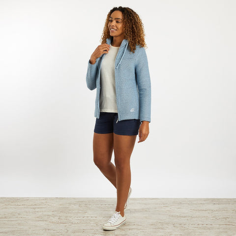 Lolly Full Zip Classic Macaroni Jacket Pale Denim