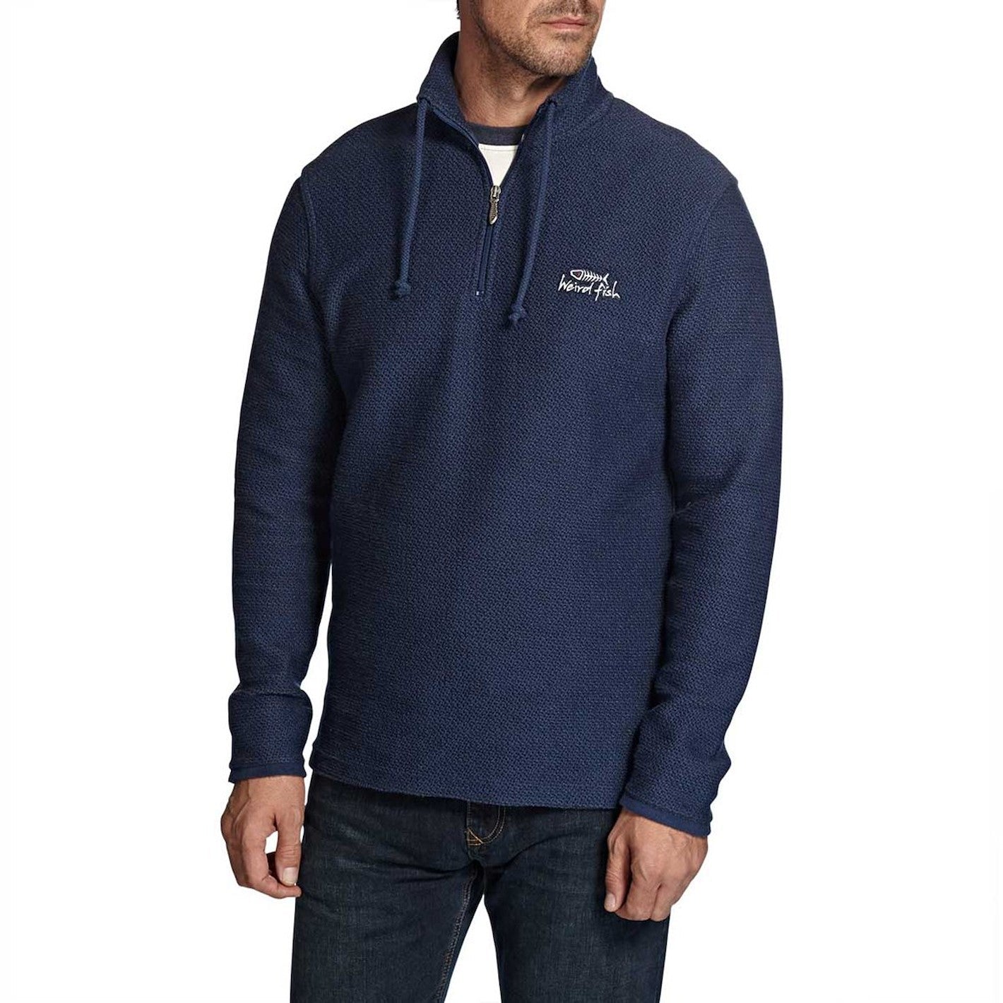 Cruiser 1/4 Zip Classic Macaroni Sweatshirt Dark Navy